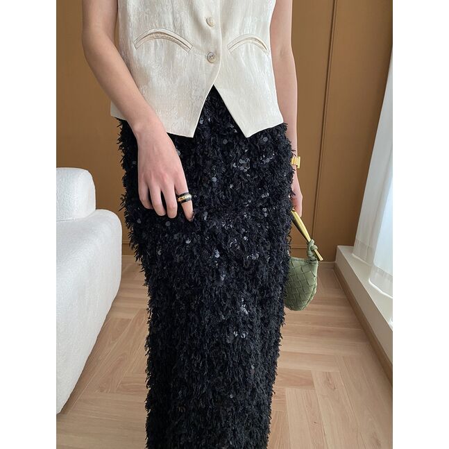 Long glitter skirt