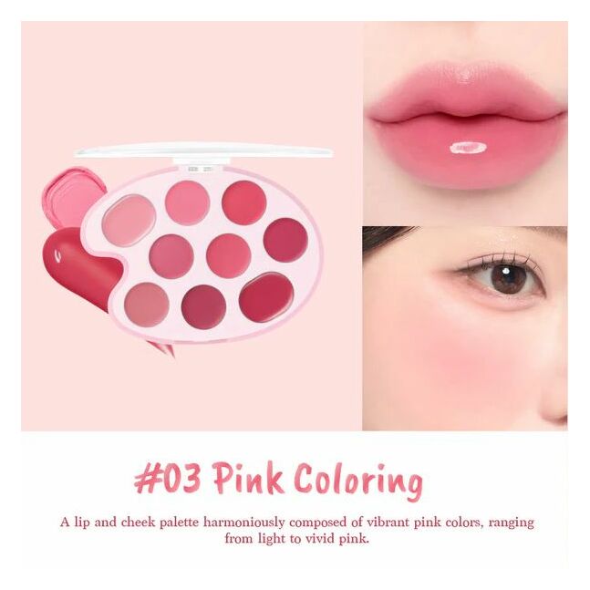 DASIQUE Mood Painting Lip&Cheek Palette 03.Pink