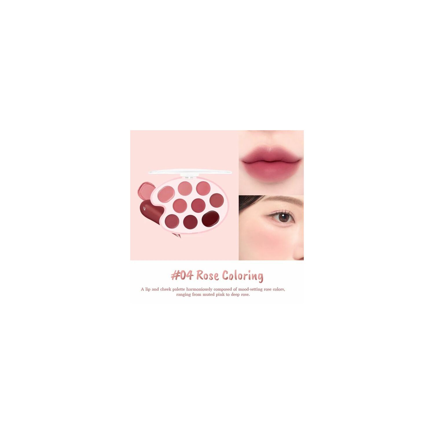 DASIQUE Mood Painting Lip&Cheek Palette 04.Rose