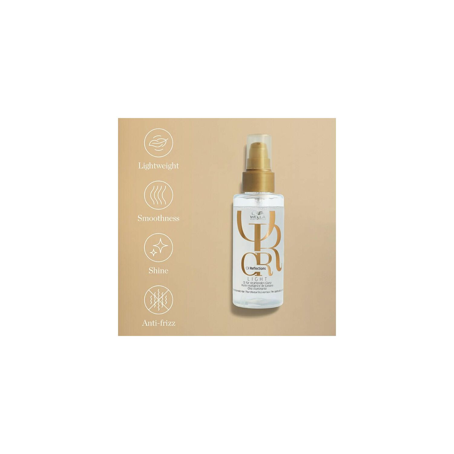 WELLA OIL REFLECTIONS ҮСНИЙ ҮЗҮҮРИЙН ТОСОН ТҮРХЛЭГ 100МЛ LIGHT