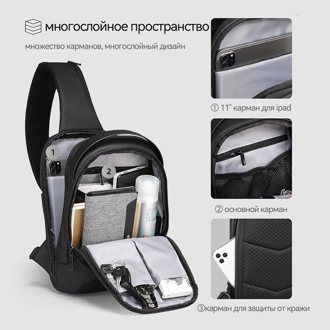 Мини-рюкзак Mark Ryden MR7918, сумка через плечо, мужской