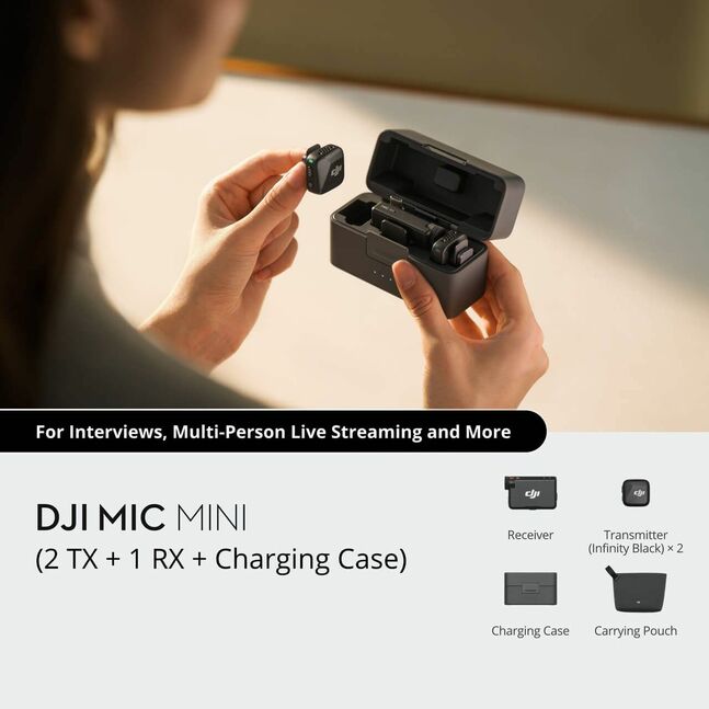 DJI Mic Mini (2TX + 1TX + Charging Case)