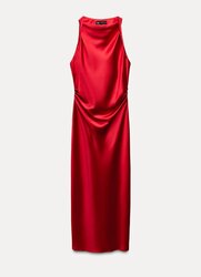 Zara сатин дрэсс