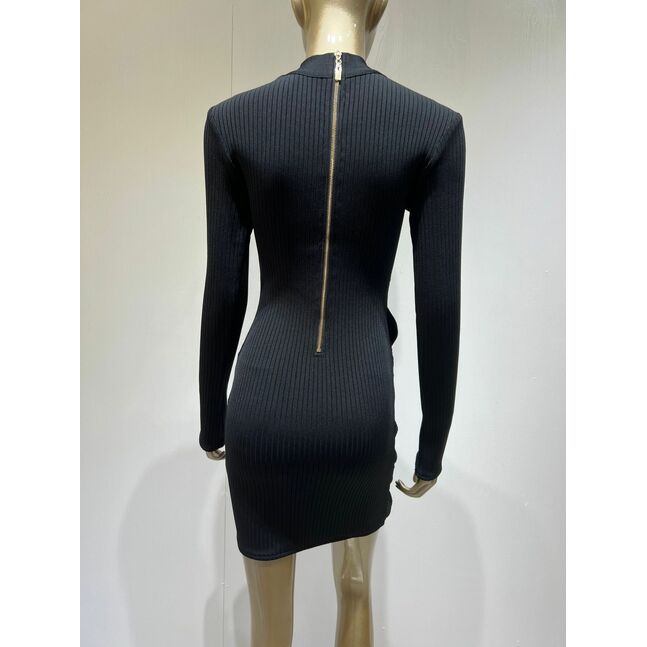 Black cut out mini dress