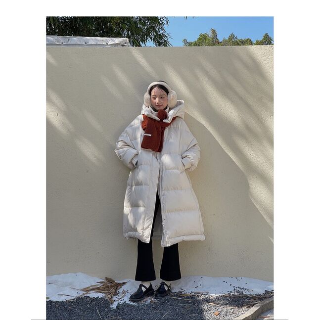 Winter long puffer jacket