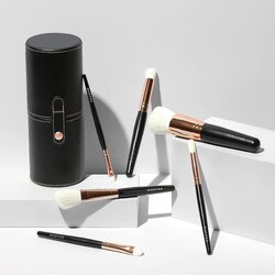 Morphe - rosé away 6-piece face & eye travel brush set