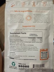 Microingredients 5000iu d3+k2