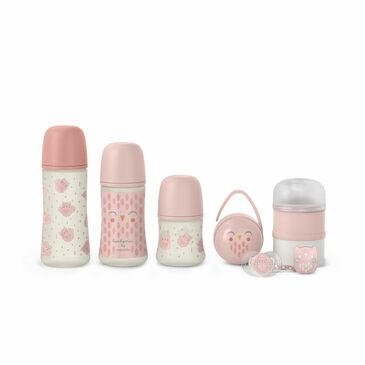 SUAVINEX WELCOME BABY SRT (3BTL, SOOTH, CLIP, HOLDER, MLK DISP) PINK
