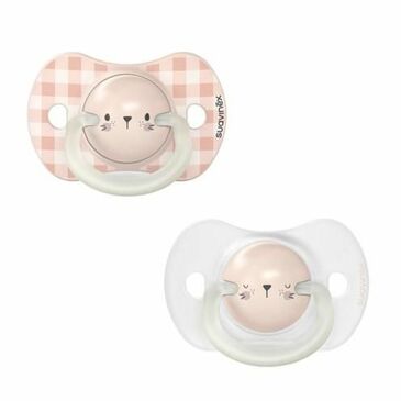 SUAVINEX NIGHT PHYSIO SOOTHER SXPRO TEAT 0/6M 2U - RABBIT L3