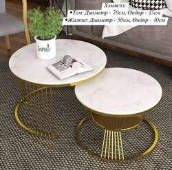 🌟 орчин үеийн, зай талбай хэмнэгч чулуун тавцантай хос ширээ 🌟