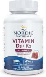 Nordic naturals vitamin d3 + k2 gummies, анар - 60 ш gummies