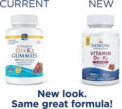 Nordic naturals vitamin d3 + k2 gummies, анар - 60 ш gummies