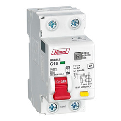 Residual Current Operated Circuit Breaker, HDB3LE, 2P, C curve, 25A, 10mA, AC