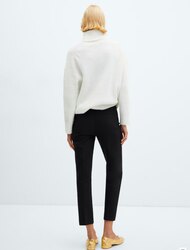 Mango cropped buttons trousers