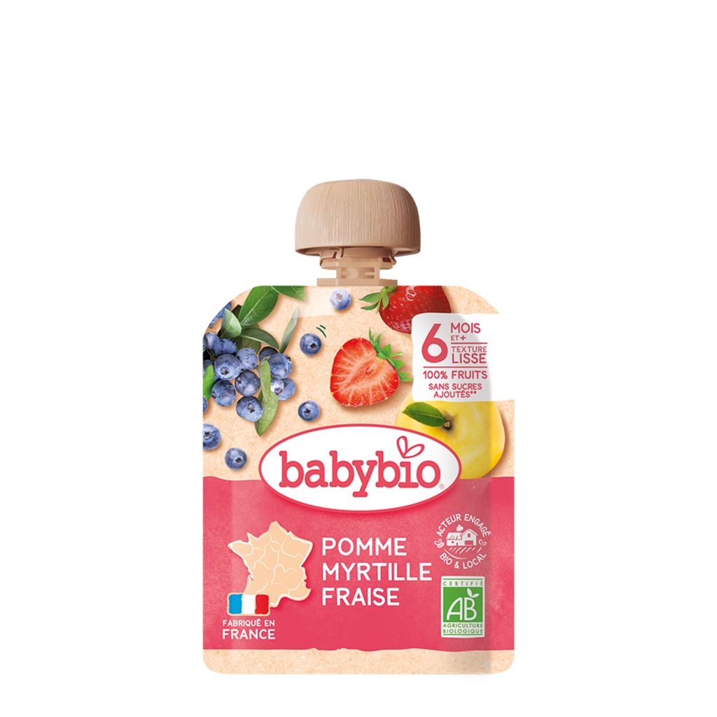 Babybio алим нэрс гүзээлзгэнэтэй нухаш 90гр 6+ сар №1