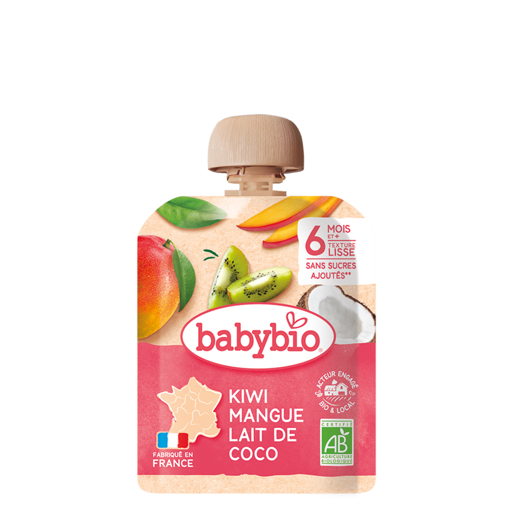 Babybio Киви манго коконутын сүүтэй нухаш 6+сар 90гр №1