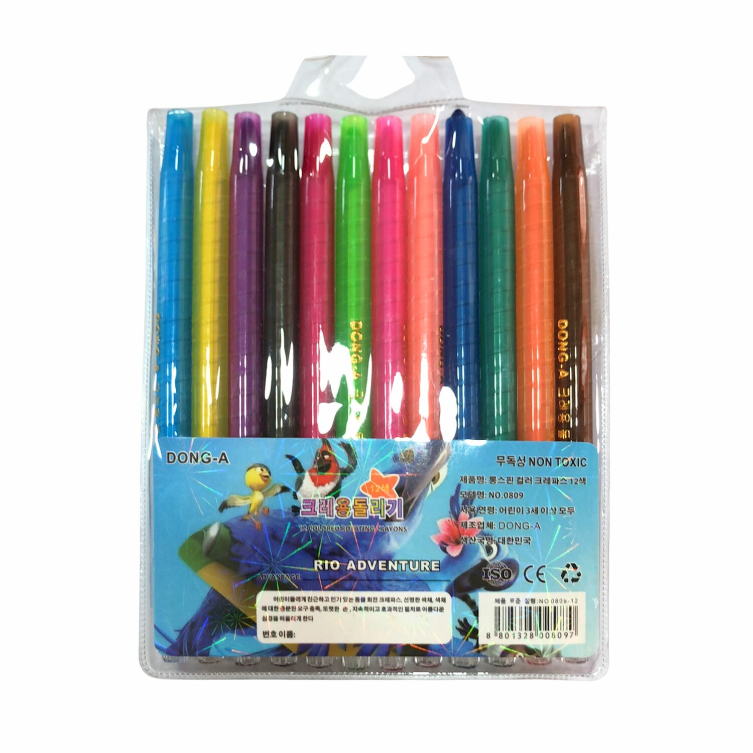 Тосон харандаа 12 өнгө урт