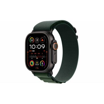 Apple Watch Ultra 2 /GPS + Cellular/ /49mm Black Titanium Case with Dark Green Alpine Loop - M/