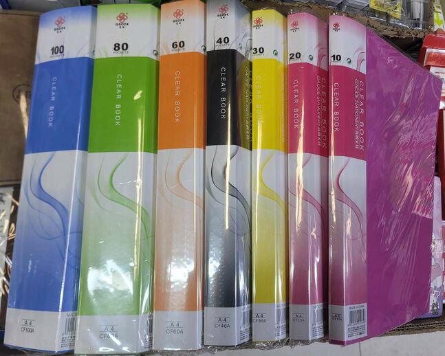 20-н хуудастай хавтас, clear book