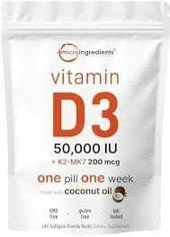 Micro ingredients vitamin d3 k2 50000