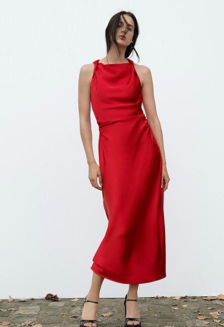 Zara satin dress 