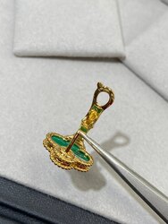 Vca alhambra earrings malachite