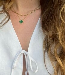 Vca alhambra necklace malachite