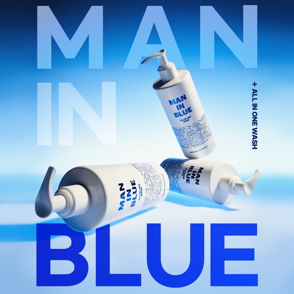 MAN IN BLUE ALL IN ONE WASH