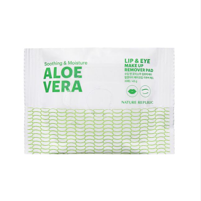 CALIFORNIA ALOE LIP AND EYE MAKEUP REMOVER PAD