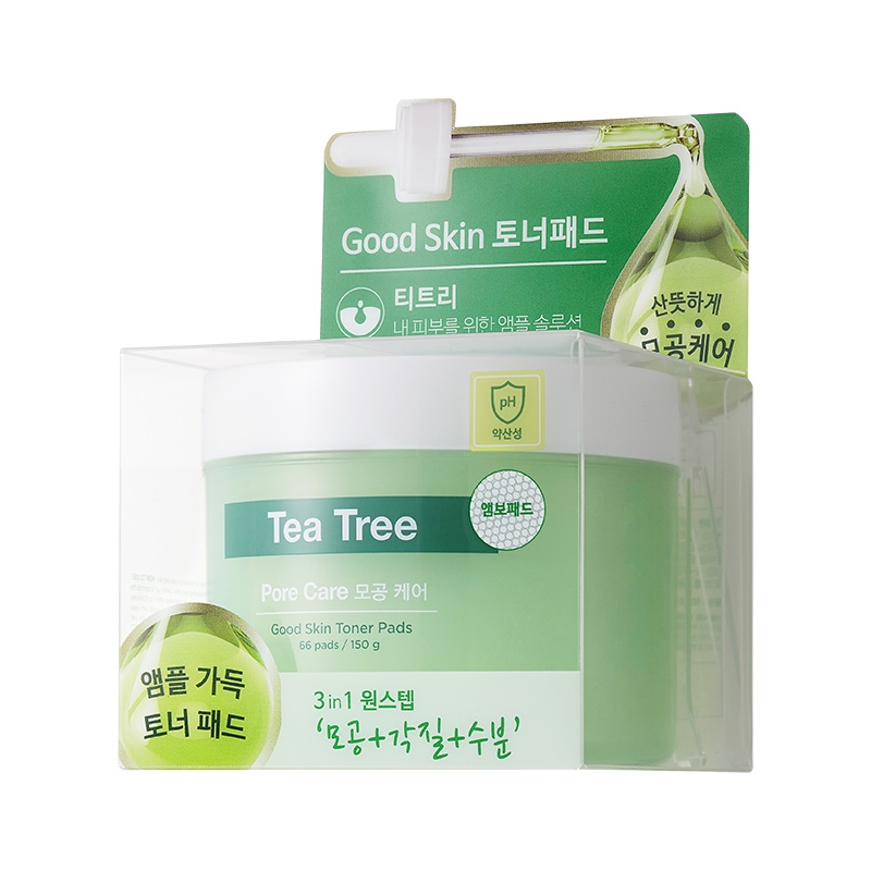 GOOD SKIN TEA TREE AMPOULE TONER PAD