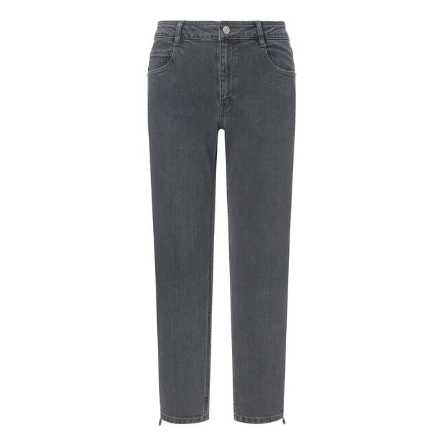 LADY'S WASHED COTTON BLEND DENIM PANTS