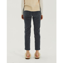 LADY'S WASHED COTTON BLEND DENIM PANTS