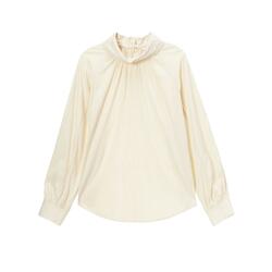 LADY'S SOLID COLOR LONG SLEEVE SHIRT