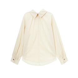 LADY'S SOLID COLOR LONG SLEEVE SHIRT