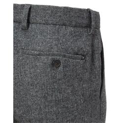 MEN'S WOOL BLEND HERRINGBONE PATTERN SETUP SLACKS