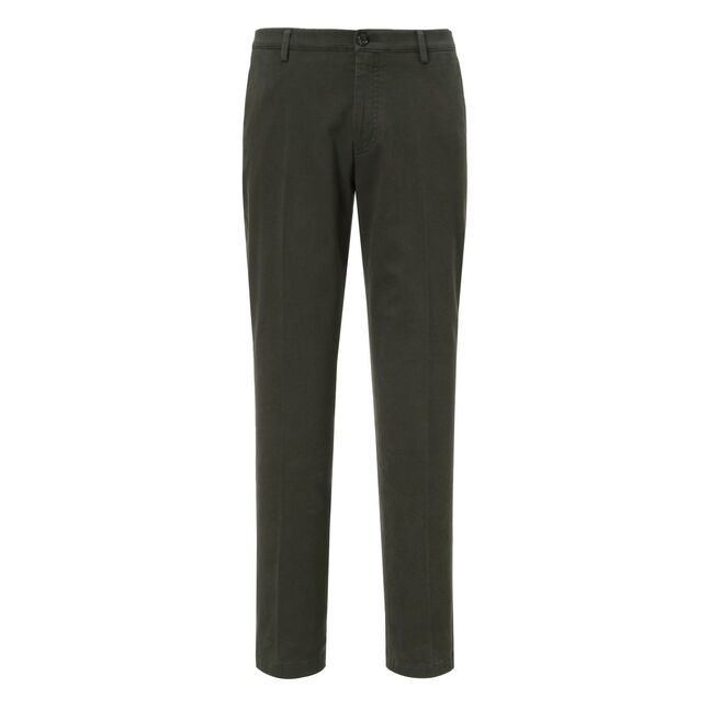 SOLID COTTON BLEND PANTS