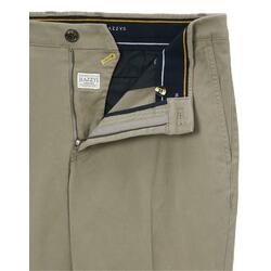 SOLID COTTON BLEND PANTS