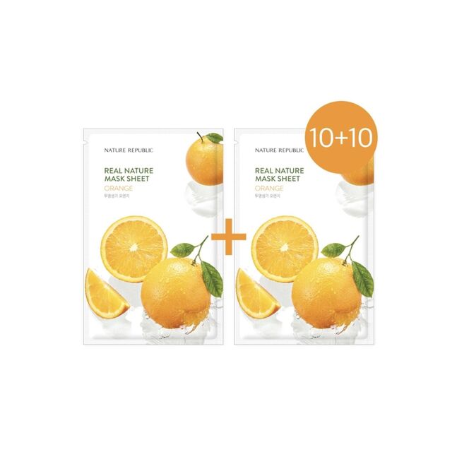 NATURE REPUBLIC ORANGE REAL NATURE MASK SHEET 10+10 | Жүрж
