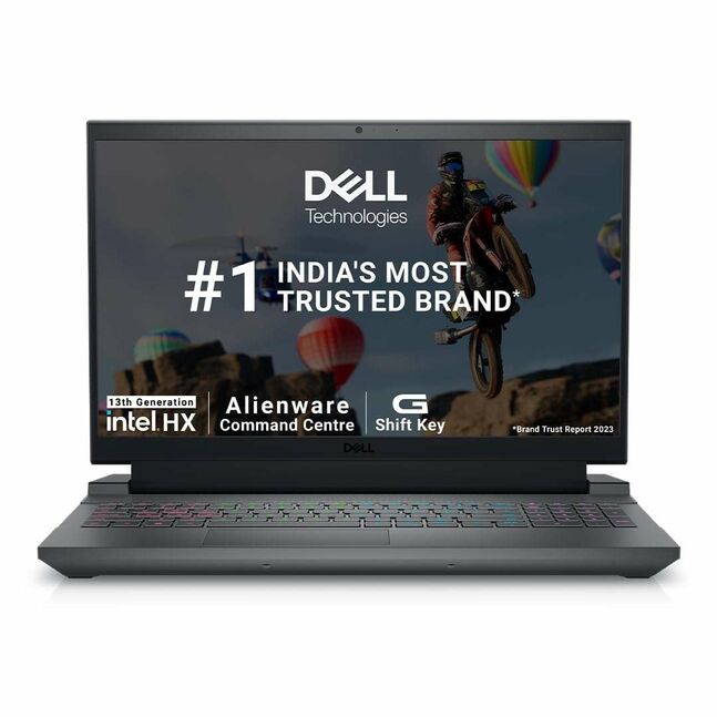 Dell gaming g15 laptop, 13th gen intel core i5-13450hx processor/8gb/512gb ssd/nvidia rtx 3050 (6gb gddr6)/15.6" (39.62cm) fhd 120hz 250 nits/backlit rgb kb 4-zone/win 11 + mso'21/dark shadow/2.65kg