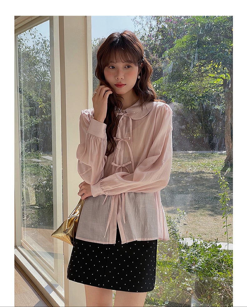 BLACK MINI RETRO DOT SKIRT