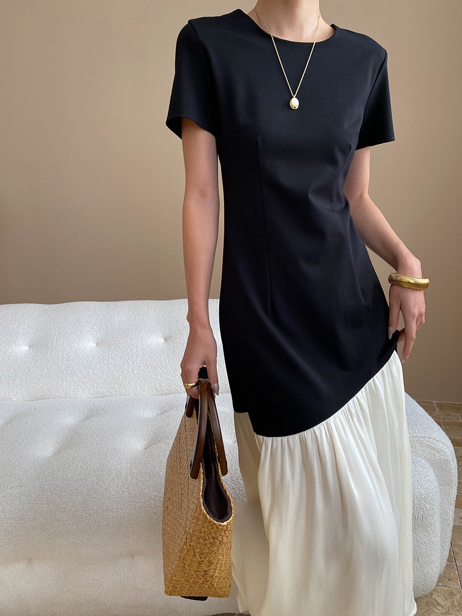 MAXI LONG BLACK TSHIRT DRESS