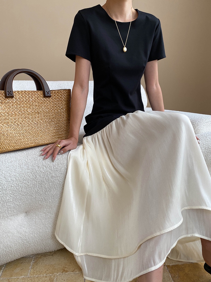 MAXI LONG BLACK TSHIRT DRESS