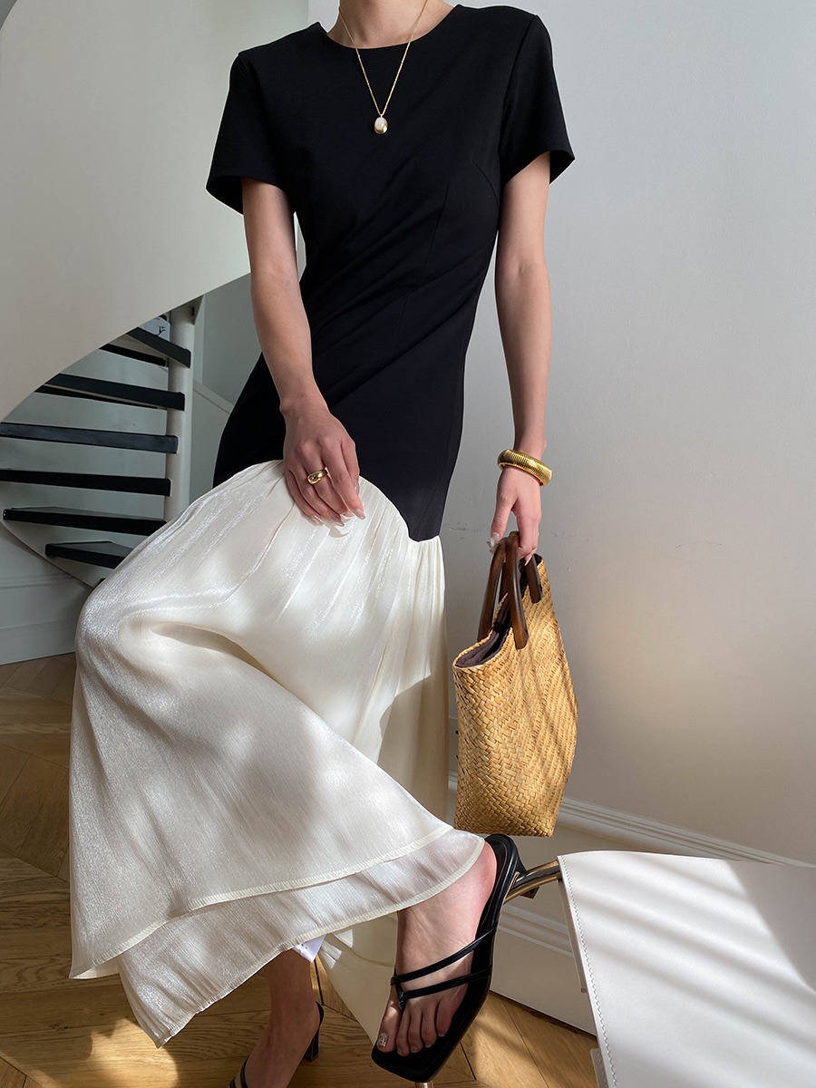 MAXI LONG BLACK TSHIRT DRESS