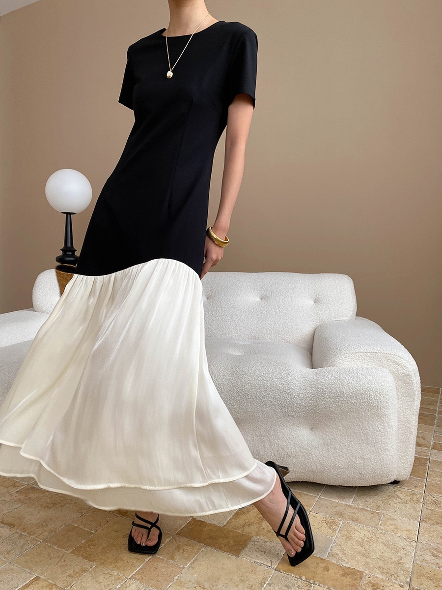 MAXI LONG BLACK TSHIRT DRESS