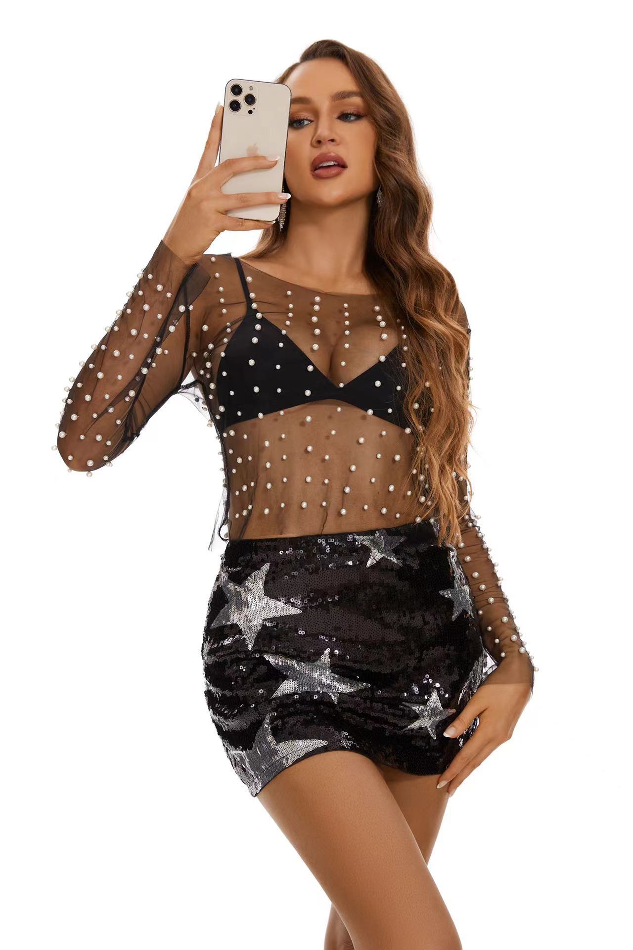 ROCKSTAR MINI BLACK SKIRT