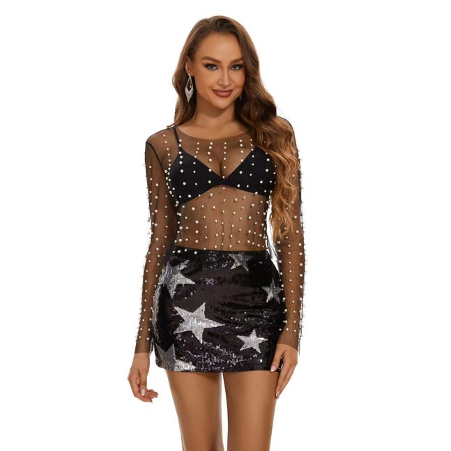 ROCKSTAR MINI BLACK SKIRT
