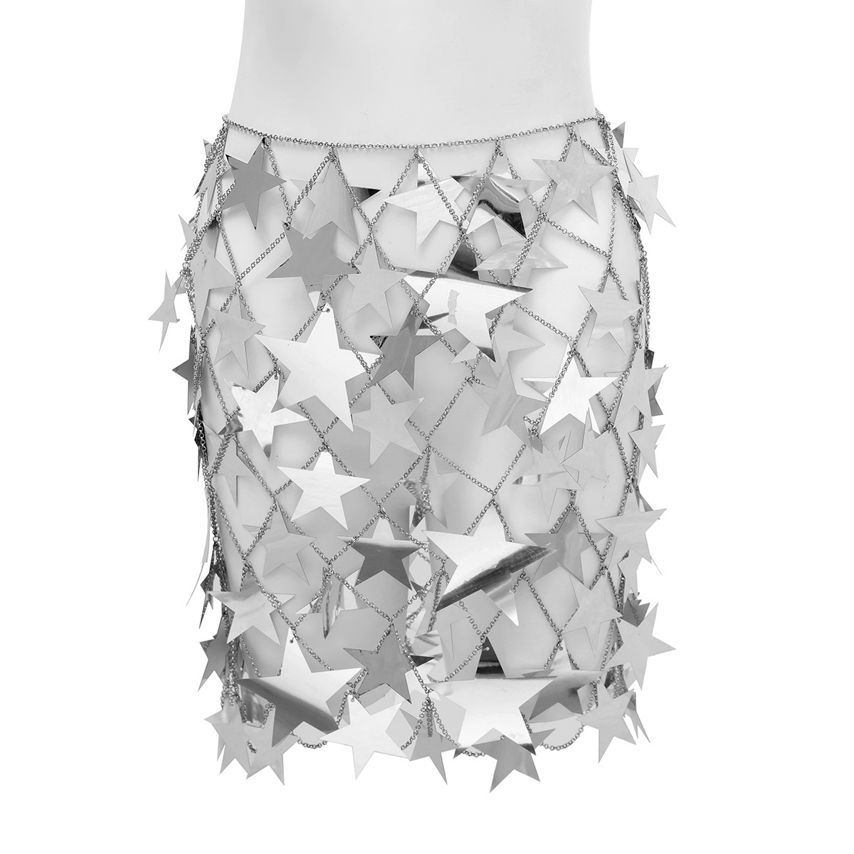 CHAINLINK MINI SKIRT SILVER