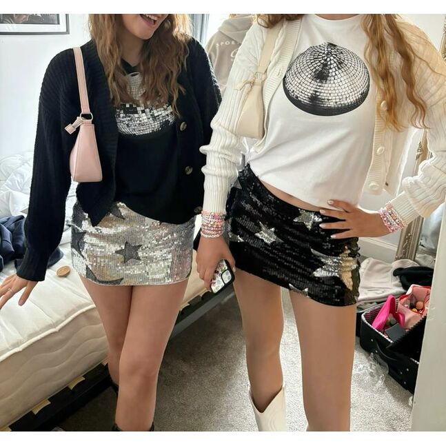 ROCKSTAR MINI BLACK SKIRT