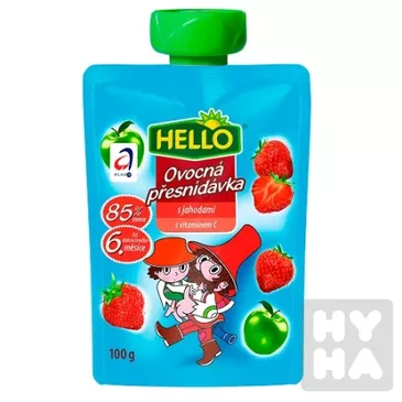 Сок шахдаг Hello baby food strawberries 100% 100гр №1
