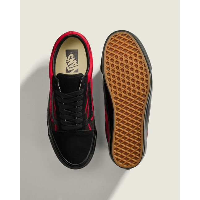 靴 Vans Lx Old Skool Y2k Flame Black/RED Vans LX Old School Y2K Flame Mens 10.5 Black/Red | eBay